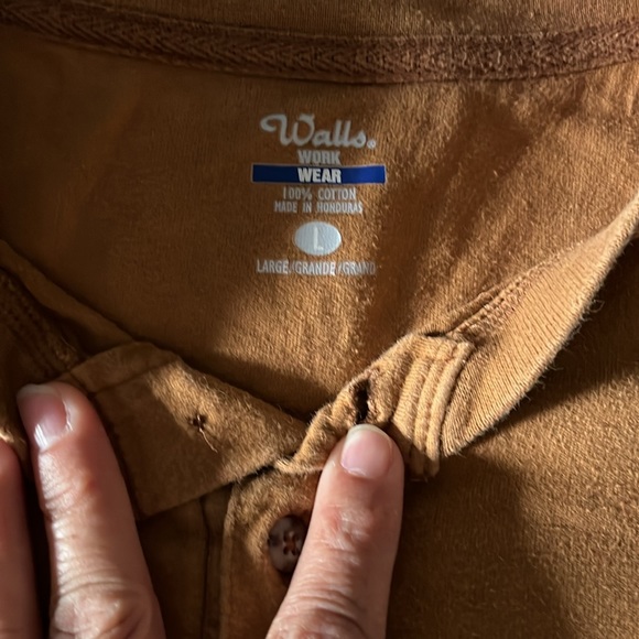 Walls Work Wear Short Sleeve Button Shirt L - Picture 4 of 5